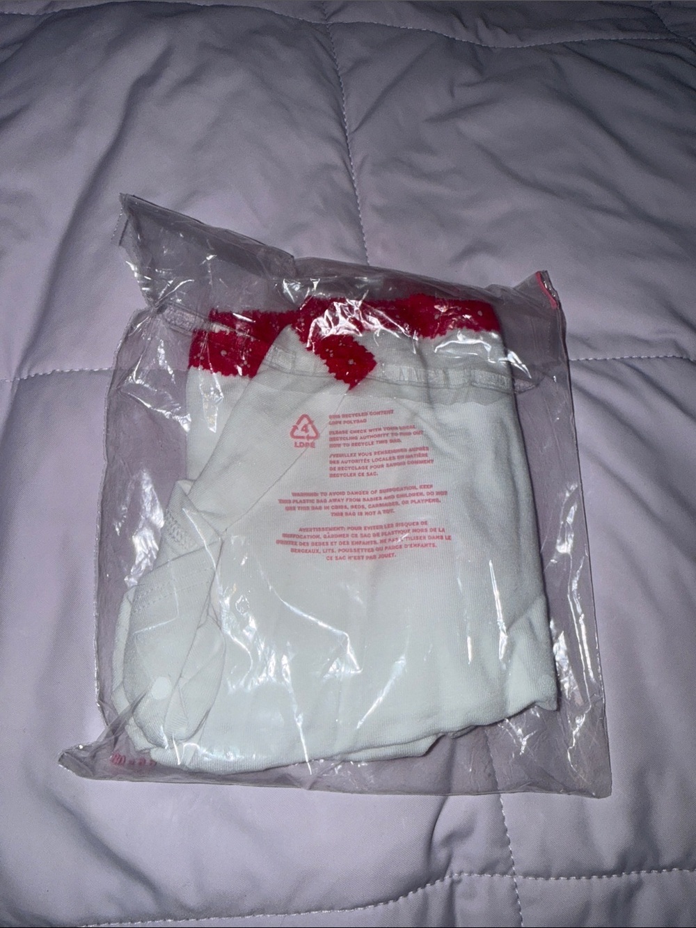 NWT PINK Victoria’s Secret White with Pink Lace Trim Boy Short Panty